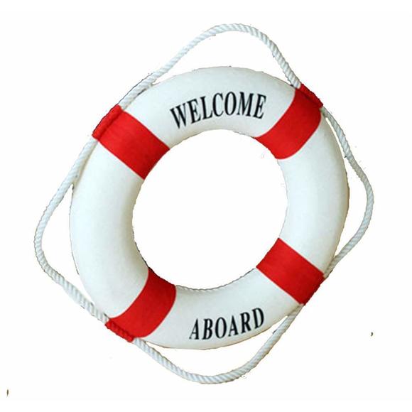 Lifebuoy Wall Hanging Decor - Welcome Aboard Mediterranean Style Home🐱